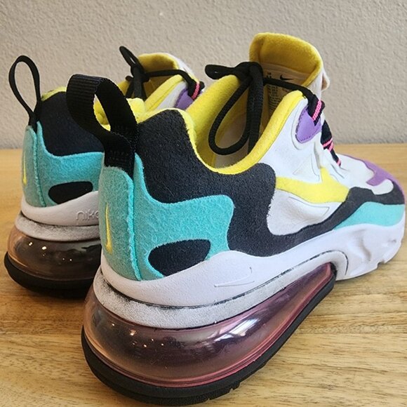 Nike Air Max 270 React Shoes Womens Size 6.5 Running AT6174-101 Sneakers - Picture 2 of 12